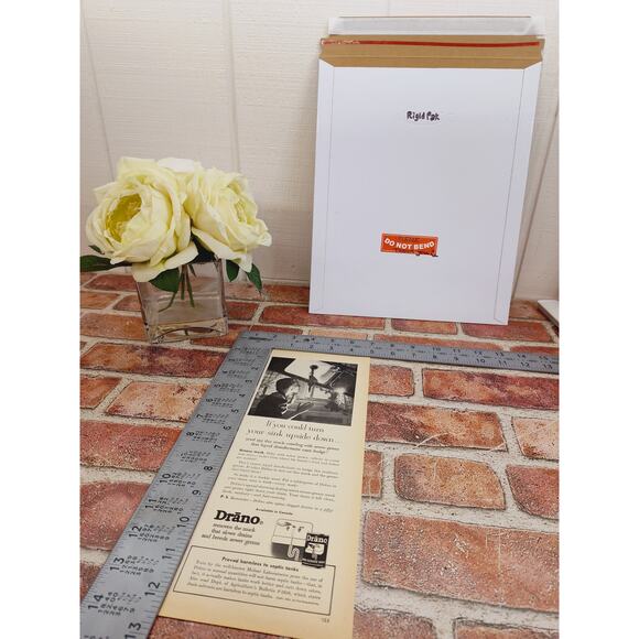 1950 Drano "If You Could Turn Sink Upside Down..." Scared Housewife Vtg Print Ad - Picture 5 of 7